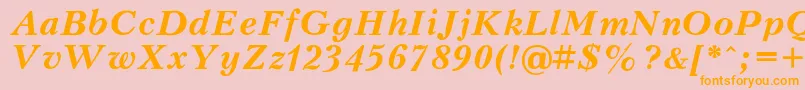 Peterburg ffy Font – Orange Fonts on Pink Background