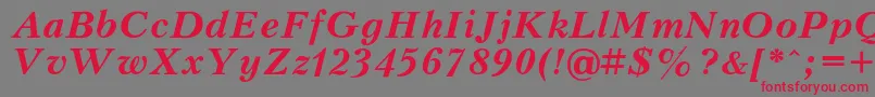 Peterburg ffy Font – Red Fonts on Gray Background