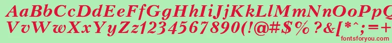 Peterburg ffy Font – Red Fonts on Green Background