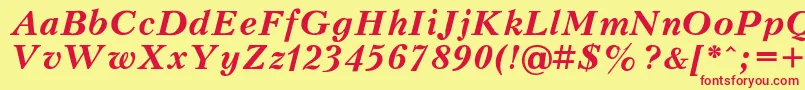 Peterburg ffy Font – Red Fonts on Yellow Background