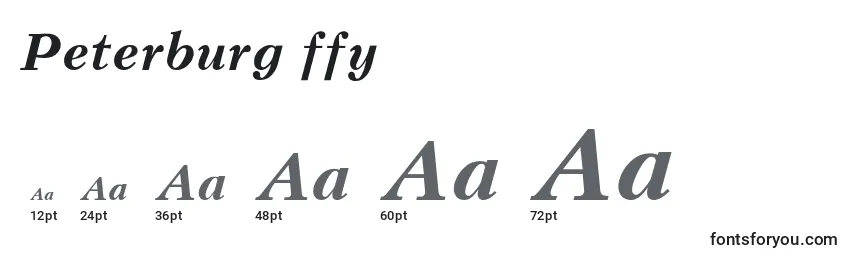 Peterburg ffy Font Sizes