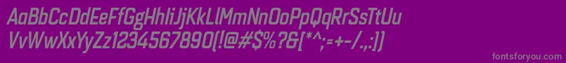 Quarcacondmediumitalic Font – Gray Fonts on Purple Background