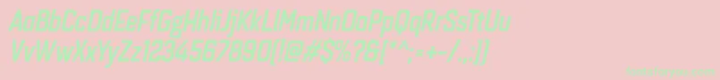 Quarcacondmediumitalic Font – Green Fonts on Pink Background