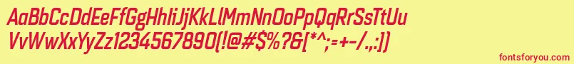fuente Quarcacondmediumitalic – Fuentes Rojas Sobre Fondo Amarillo