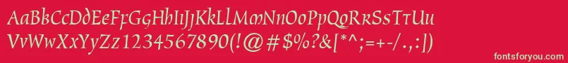 Oxford Font – Green Fonts on Red Background