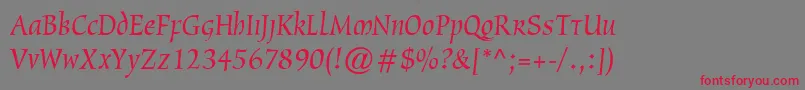 Oxford Font – Red Fonts on Gray Background