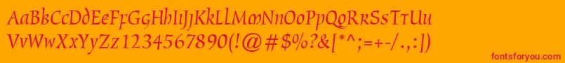 Oxford Font – Red Fonts on Orange Background