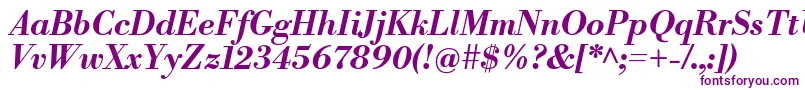 LibrebodoniBolditalic Font – Purple Fonts on White Background