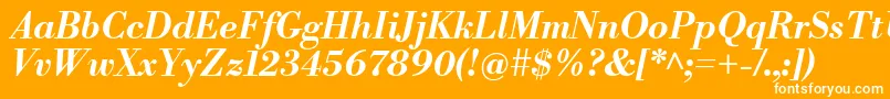 LibrebodoniBolditalic Font – White Fonts on Orange Background