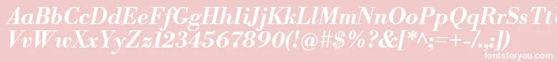 LibrebodoniBolditalic Font – White Fonts on Pink Background