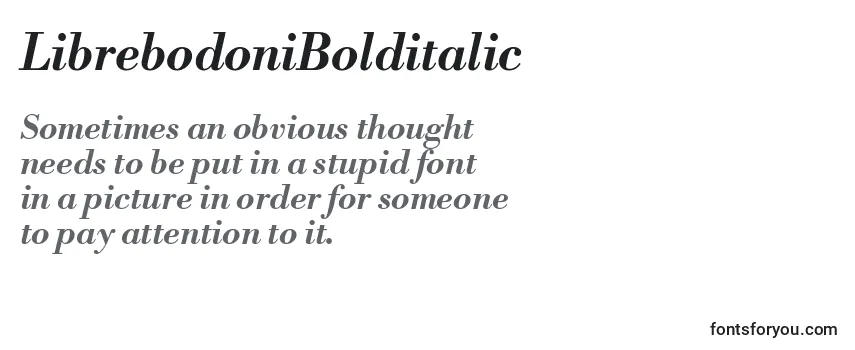Review of the LibrebodoniBolditalic (19537) Font