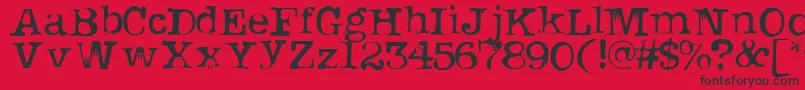 Uknowjack Font – Black Fonts on Red Background