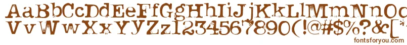 Uknowjack-fontti – ruskeat fontit valkoisella taustalla