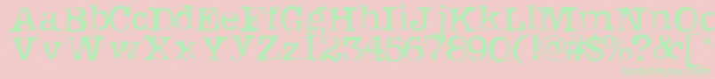 Uknowjack Font – Green Fonts on Pink Background