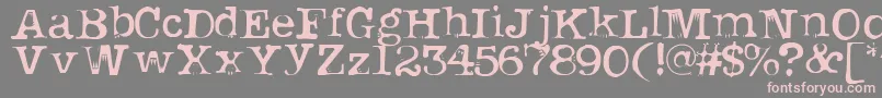 Uknowjack Font – Pink Fonts on Gray Background