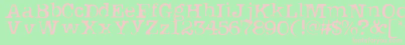 Uknowjack Font – Pink Fonts on Green Background