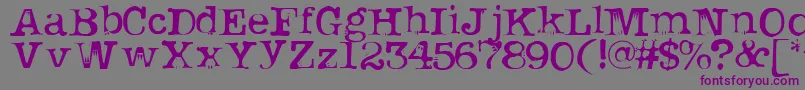 Шрифт Uknowjack – фиолетовые шрифты на сером фоне