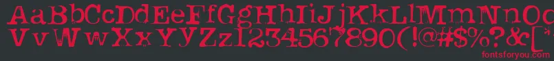 Uknowjack Font – Red Fonts on Black Background