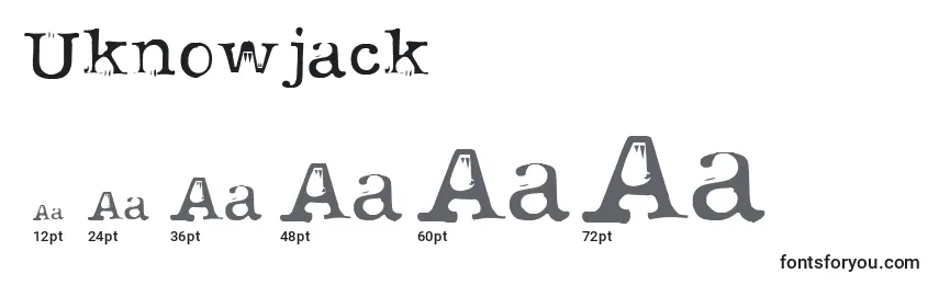 Размеры шрифта Uknowjack