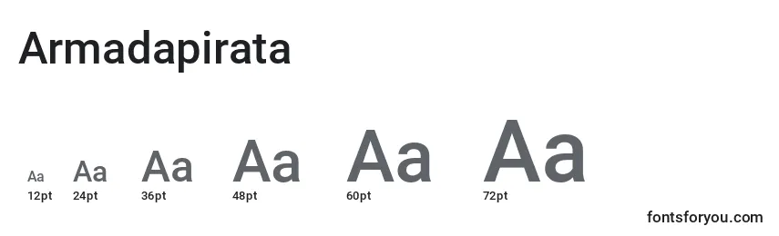 Размеры шрифта Armadapirata
