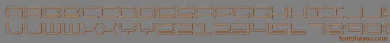 Qtech2s Font – Brown Fonts on Gray Background