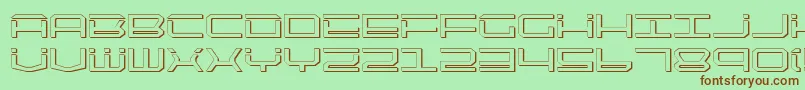 Qtech2s Font – Brown Fonts on Green Background