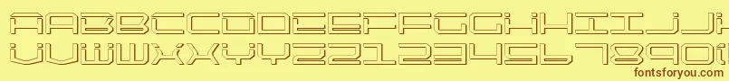 Qtech2s Font – Brown Fonts on Yellow Background