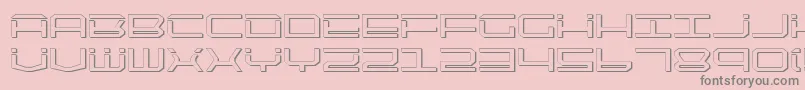 フォントQtech2s – ピンクの背景に灰色の文字