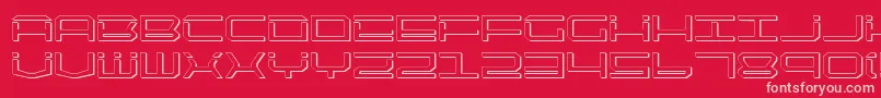 Qtech2s Font – Pink Fonts on Red Background