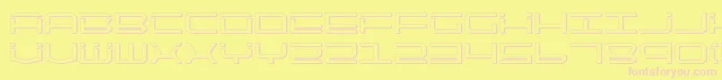 Qtech2s Font – Pink Fonts on Yellow Background