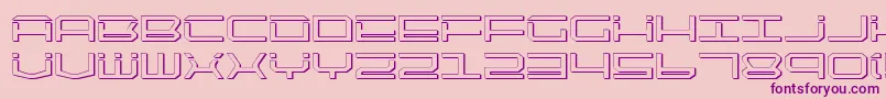 Qtech2s Font – Purple Fonts on Pink Background