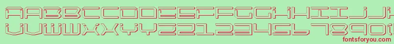 Qtech2s Font – Red Fonts on Green Background