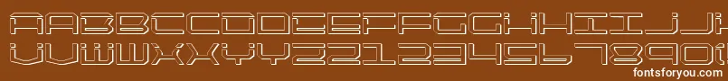 フォントQtech2s – 茶色の背景に白い文字