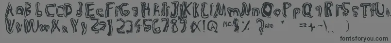 Trulogik Font – Black Fonts on Gray Background