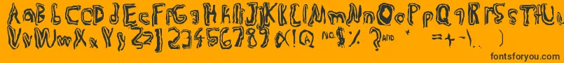 Trulogik Font – Black Fonts on Orange Background