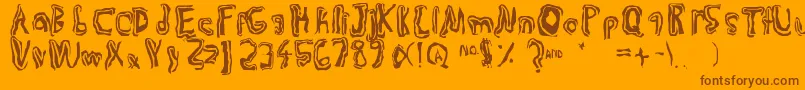 Trulogik Font – Brown Fonts on Orange Background