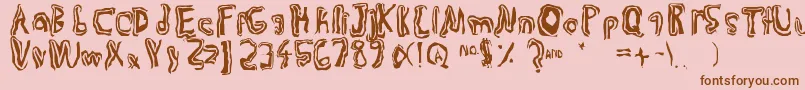 Шрифт Trulogik – коричневые шрифты на розовом фоне