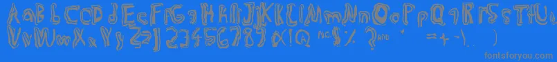 Trulogik Font – Gray Fonts on Blue Background