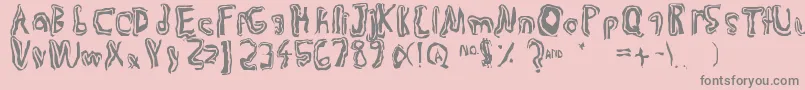 Trulogik Font – Gray Fonts on Pink Background