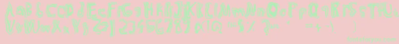 Trulogik Font – Green Fonts on Pink Background