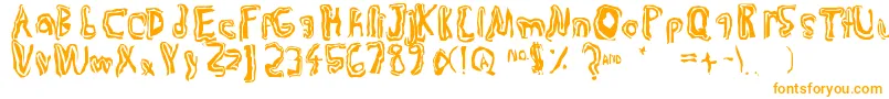 Trulogik Font – Orange Fonts on White Background