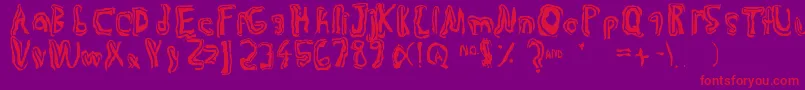 Trulogik Font – Red Fonts on Purple Background