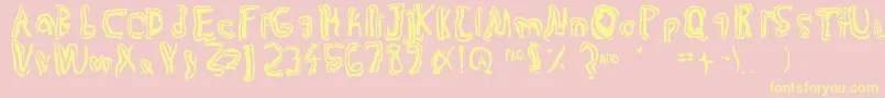Trulogik Font – Yellow Fonts on Pink Background