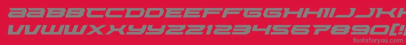Lethalforceexpandital-Schriftart – Graue Schriften auf rotem Hintergrund