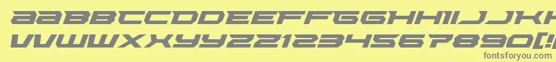 Шрифт Lethalforceexpandital – серые шрифты на жёлтом фоне