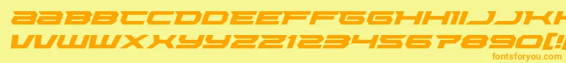 Lethalforceexpandital Font – Orange Fonts on Yellow Background