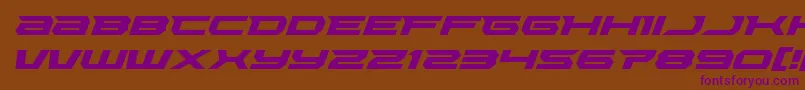 Шрифт Lethalforceexpandital – фиолетовые шрифты на коричневом фоне