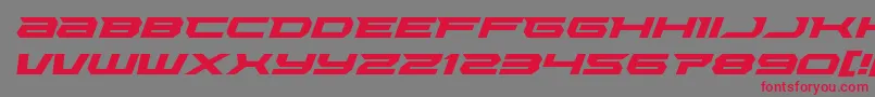 Lethalforceexpandital Font – Red Fonts on Gray Background