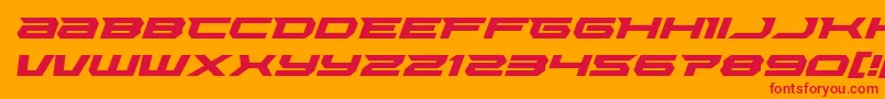 Шрифт Lethalforceexpandital – красные шрифты на оранжевом фоне