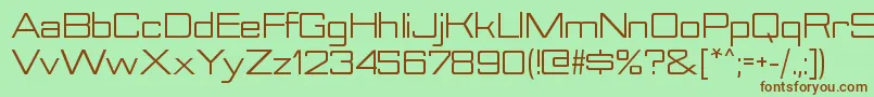 NesobriteseRegular Font – Brown Fonts on Green Background